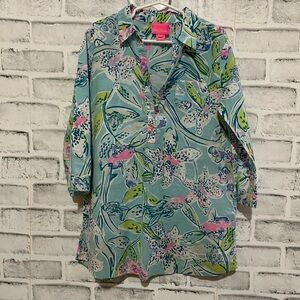 Girl’s Lilly Pulitzer Mini Natalie Swim cover-up dress sway this way Medium